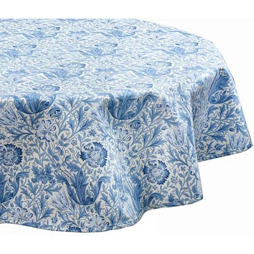 William Morris Blue Compton 132 X 178cm Acrylic/PVC Tablecloth 3 William Morris Blue Compton 132 X 178cm Acrylic/PVC Tablecloth