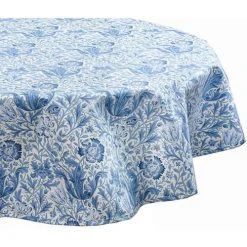 William Morris Blue Compton 132 X 228cm Acrylic/PVC Tablecloth