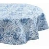 William Morris Blue Compton 132cm Circular Acrylic/PVC Tablecloth -tableware GA98VE William Morris Gallery Blue Compton Circular Tablecloth
