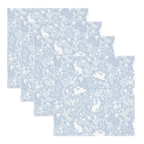 William Morris Forest Life Blue Pack Of 4 Napkins 3 William Morris Forest Life Blue Pack Of 4 Napkins