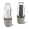 Cole & Mason Precision+ Stemless City Concrete Clear Salt & Pepper Mill Gift Set With Gunmetal Band -tableware H321806 Cole And Mason Stemless City Concrete Clear Gun Metal Gift Set