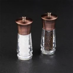 Cole & Mason Precision+ Exford Clear Antique Brass Salt & Pepper Mill Gift Set -tableware H321941 Cole And Mason Precision Exford Clear Antique Brass Gift Set 2