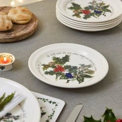 Portmeirion The Holly & The Ivy Set Of 6 20cm Plates -tableware HV05075X6 The Holly And The Ivy by Portmeirion Plate 8 Inch Set of 6 2