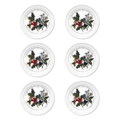 Portmeirion The Holly & The Ivy Set Of 6 20cm Plates