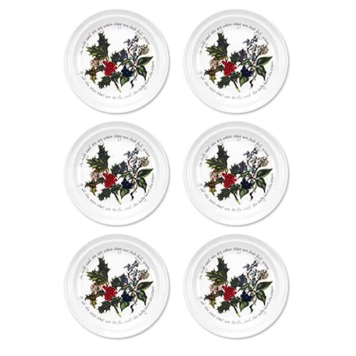 Portmeirion The Holly & The Ivy Set Of 6 Side Plates 3 Portmeirion The Holly & The Ivy Set Of 6 Side Plates