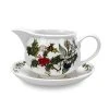 Portmeirion The Holly & The Ivy Gravy Boat & Stand -tableware HV08535 The Holly And The Ivy by Portmeirion Gravy Boat And Stand
