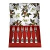 Portmeirion The Holly & The Ivy Set Of 6 Pastry Forks 1 Portmeirion The Holly & The Ivy Set Of 6 Pastry Forks -tableware HV1102 The Holly And The Ivy by Portmeirion Pastry Forks Set of 6