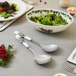 Portmeirion The Holly & The Ivy Salad Servers -tableware HV1107 The Holly And The Ivy by Portmeirion Salad Servers Pair 5
