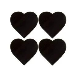 The Just Slate Company Set Of 4 Heart Slate Coasters