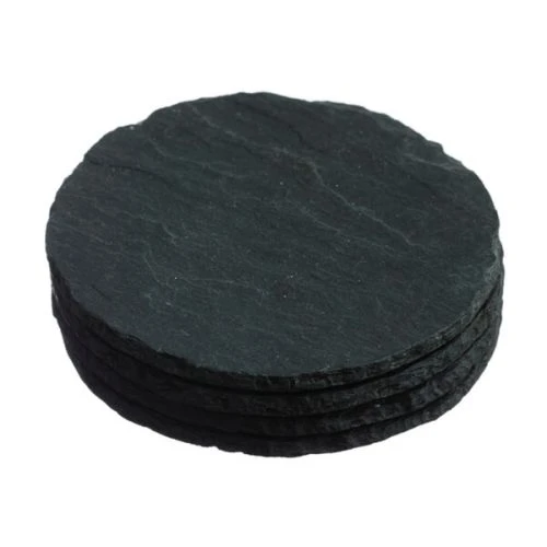 The Just Slate Company Set Of 4 Round Slate Coasters 4 The Just Slate Company Set Of 4 Round Slate Coasters - Image 2