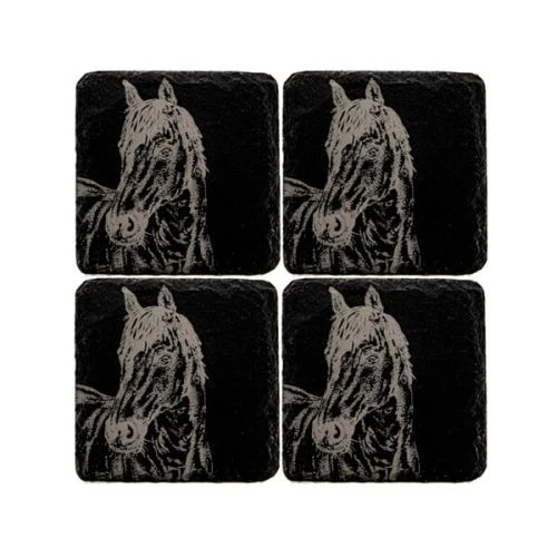 The Just Slate Company Set Of 4 Horse Portrait Slate Coasters 3 The Just Slate Company Set Of 4 Horse Portrait Slate Coasters