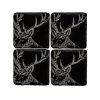 The Just Slate Company Set Of 4 Stag Slate Coasters -tableware JSCS4S Just Slate Company Stag Slate Coasters