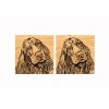 The Just Slate Company Set Of 2 Cocker Spaniel Oak Coasters -tableware JSSOC2CSP Just Slate Company Cocker Spaniel Oak Coasters