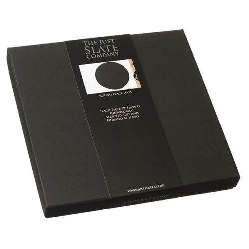 The Just Slate Company Set Of 2 Round Slate Placemats 4 The Just Slate Company Set Of 2 Round Slate Placemats - Image 2