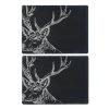 The Just Slate Company Set Of 2 Stag Slate Placemats -tableware JSTMR2S Just Slate Company Stag Slate Place Mats