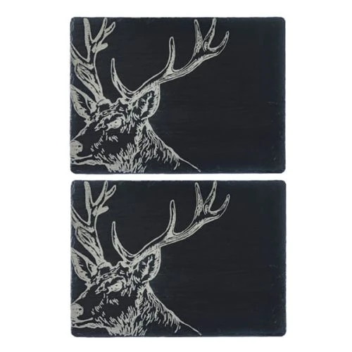 The Just Slate Company Set Of 2 Stag Slate Placemats 3 The Just Slate Company Set Of 2 Stag Slate Placemats