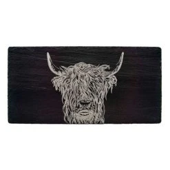 The Just Slate Company Highland Cow Slate Table Runner