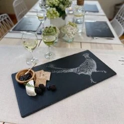 The Just Slate Company Pheasant Slate Table Runner -tableware JSTRPH Just Slate Company Pheasant Slate Table Runner 3