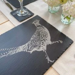 The Just Slate Company Pheasant Slate Table Runner -tableware JSTRPH Just Slate Company Pheasant Slate Table Runner 4