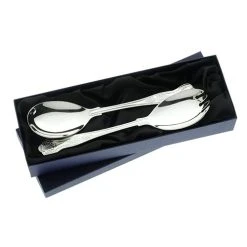 Arthur Price Of England Sovereign Silver Plate Salad Servers Kings