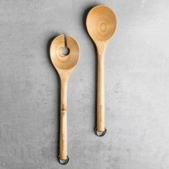 KitchenAid Birchwood Salad Servers, Fork And Spoon -tableware KQR713OHE KitchenAid Bamboo Salad Servers 5