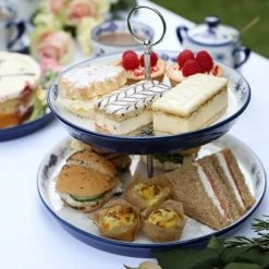 London Pottery Blue Rose Cake Stand -tableware LPBRCAKESTANDBLU London Pottery Blue Rose Cake Stand Cornflower 3