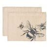 The Just Slate Company Set Of 2 Bee Linen Placemats 1 The Just Slate Company Set Of 2 Bee Linen Placemats -tableware LTTM2B Just Slate Company Bee Linen Place Mats