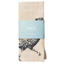 The Just Slate Company Set Of 2 Pheasant Linen Placemats -tableware LTTM2PH Just Slate Company Pheasant Linen Place Mats 1