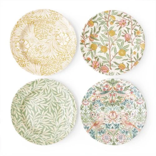 Morris & Co Mixed Set Of 4 23cm Plates 3 Morris & Co Mixed Set Of 4 23cm Plates