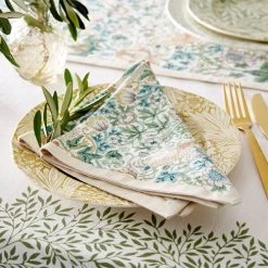 Morris & Co Strawberry Thief Set Of 2 Napkins -tableware MCOR8963XW Morris and Co Napkins Strawberry Thief Set of 2 4