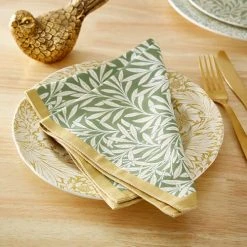 Morris & Co Willow Set Of 2 Napkins -tableware MCOS8963XW Morris and Co Napkins Willow Set of 2 5