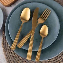 Mikasa Champagne 16 Piece Stainless Steel Cutlery Set -tableware MKCUTCHAMP16PC Mikasa 16pc Stainless Steel Cutlery Set Champagne Gift Set 3