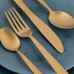 Mikasa Champagne 16 Piece Stainless Steel Cutlery Set -tableware MKCUTCHAMP16PC Mikasa 16pc Stainless Steel Cutlery Set Champagne Gift Set 4