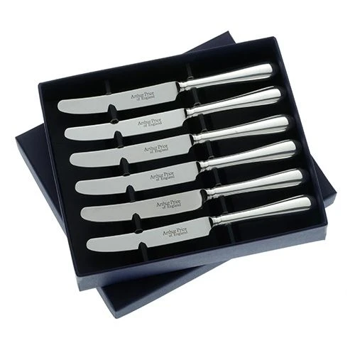 Arthur Price Of England Sovereign Silver Set Of Six Tea Knives Old English 3 Arthur Price Of England Sovereign Silver Set Of Six Tea Knives Old English