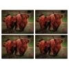 Rural Roots Highland Cows Placemat Pack Of 4 -tableware PMO2604X4 Rural Roots By Tradestock Highland Cows Placemat Pack Of 4