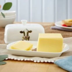 Wrendale Designs Covered Butter Dish Cow -tableware WN4382 XW Wrendale Designs Covered Butter Dish Cow 4