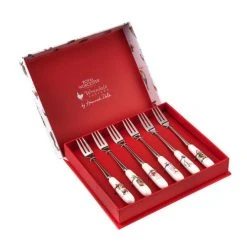 Wrendale Designs Christmas Pastry Forks Set Of 6 -tableware WNB1102XG Wrendale Designs Christmas Collection Pastry Forks Set Of 6 2