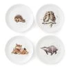 Wrendale Designs Set Of 4 Coupe Plates, 21cm (Badger, Hedgehog, Fox & Owl) -tableware WNB5658 XB Wrendale Designs Coupe Plate Set Of 4 21cm