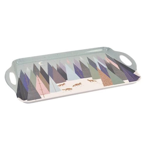 Sara Miller Frosted Pines Collection Large Handled Tray 4 Sara Miller Frosted Pines Collection Large Handled Tray - Image 2