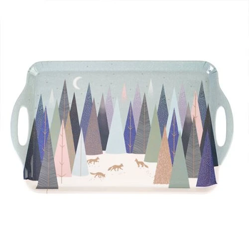 Sara Miller Frosted Pines Collection Large Handled Tray 3 Sara Miller Frosted Pines Collection Large Handled Tray