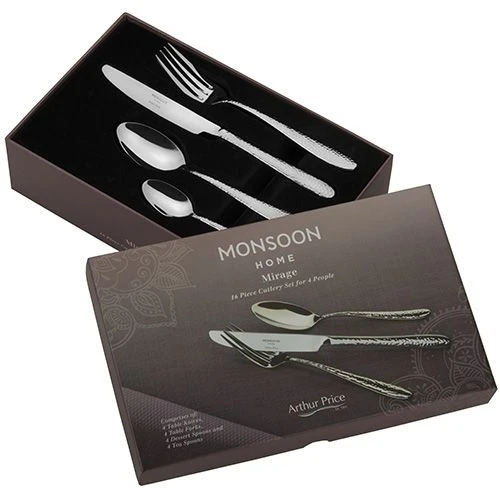 Arthur Price Monsoon Mirage 16 Piece Cutlery Gift Box Set 3 Arthur Price Monsoon Mirage 16 Piece Cutlery Gift Box Set